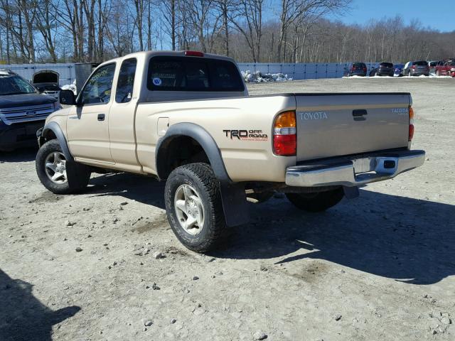 5TEWN72N11Z844482 - 2001 TOYOTA TACOMA XTR TAN photo 3