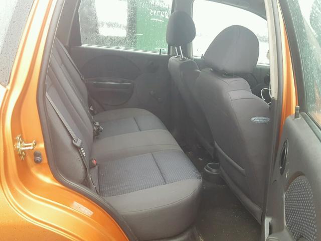 KL1TD66636B523212 - 2006 CHEVROLET AVEO BASE Turuncu fotoğraf 6