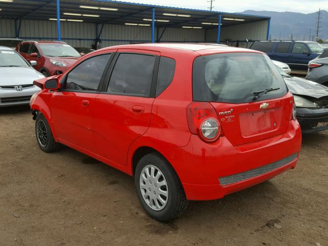 KL1TD6DEXBB150304 - 2011 CHEVROLET AVEO LS 红色 照片 3