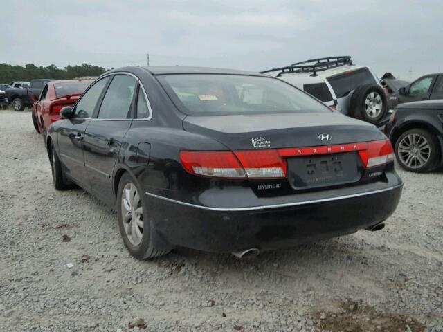 KMHFC46F16A130856 - 2006 HYUNDAI AZERA SE BLACK photo 3