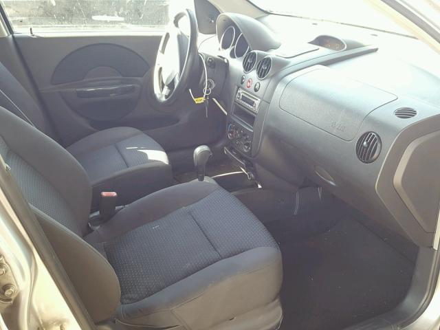 KL1TD66607B687423 - 2007 CHEVROLET AVEO BASE Szary zdjęcie 5