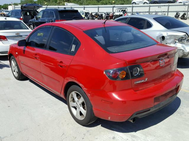 JM1BK323551230274 - 2005 MAZDA 3 S RED photo 3