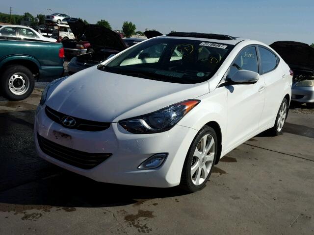 5NPDH4AE1DH237407 - 2013 HYUNDAI ELANTRA GL WHITE photo 2