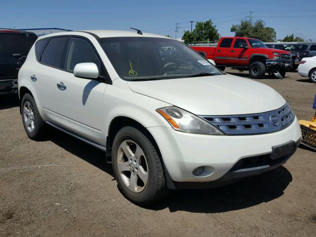 JN8AZ08W93W229186 - 2003 NISSAN MURANO SL WHITE photo 1