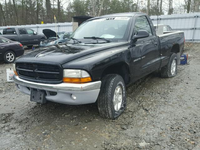 1B7GG36X22S707639 - 2002 DODGE DAKOTA SPO BLACK photo 2