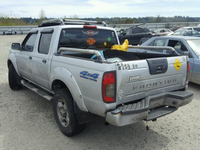 1N6ED27T51C362313 - 2001 NISSAN FRONTIER C SILVER photo 3