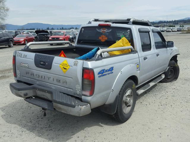1N6ED27T51C362313 - 2001 NISSAN FRONTIER C SILVER photo 4