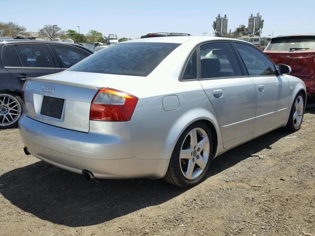 WAUJC68E35A101241 - 2005 AUDI A4 1.8T SILVER photo 4