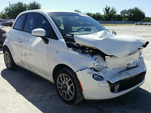 3C3CFFAR6DT553275 - 2013 FIAT 500 POP WHITE photo 1