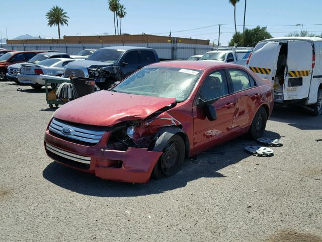3FAHP06Z76R208881 - 2006 FORD FUSION S RED photo 2