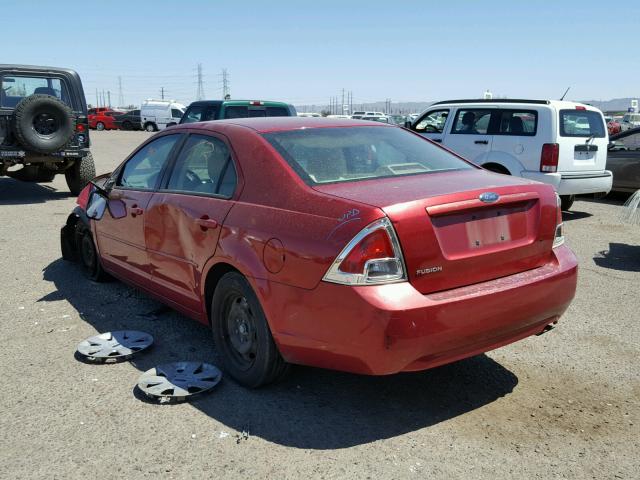3FAHP06Z76R208881 - 2006 FORD FUSION S RED photo 3