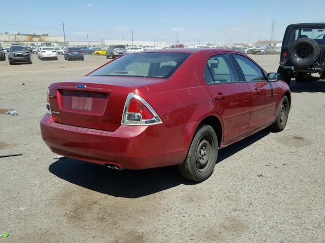 3FAHP06Z76R208881 - 2006 FORD FUSION S RED photo 4