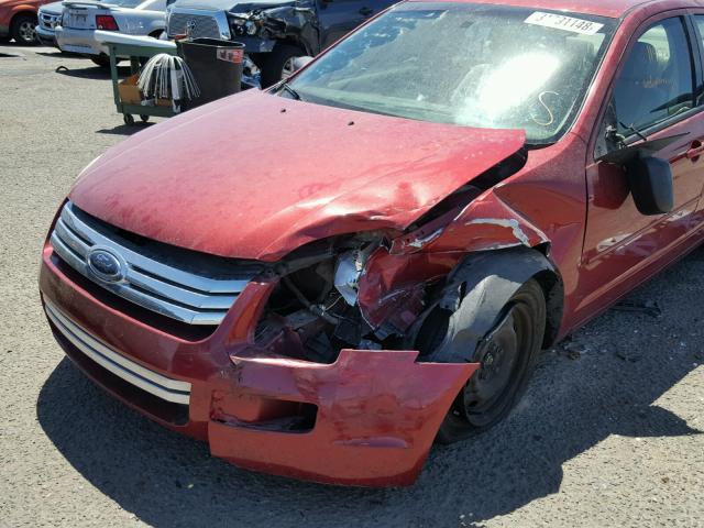 3FAHP06Z76R208881 - 2006 FORD FUSION S RED photo 9