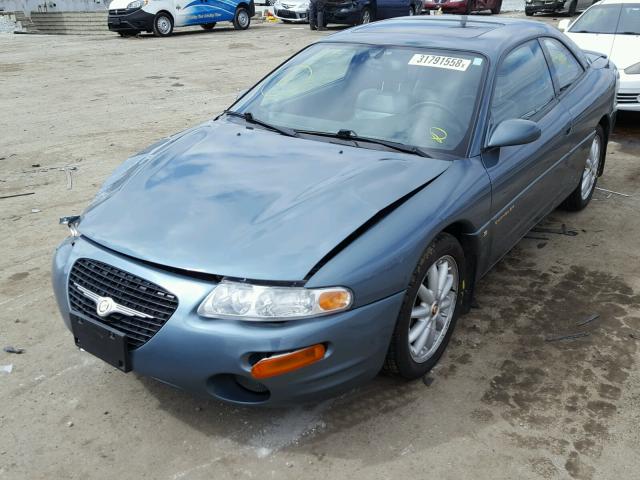 4C3AU52N0XE157770 - 1999 CHRYSLER SEBRING LX BLUE photo 2