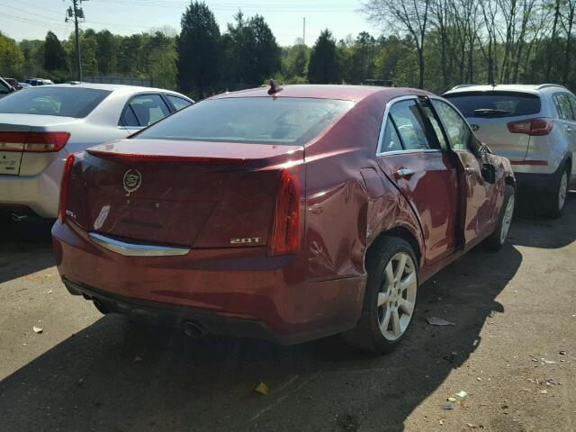 1G6AG5RX7D0164285 - 2013 CADILLAC ATS RED photo 4