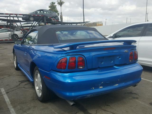 1FAFP45X2WF243100 - 1998 FORD MUSTANG GT BLUE photo 3