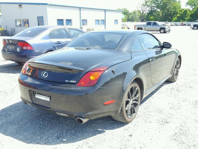 JTHFN48Y850063379 - 2005 LEXUS SC 430 BLACK photo 4