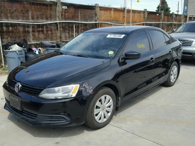 3VW1K7AJ1EM378361 - 2014 VOLKSWAGEN JETTA BASE Սև լուսանկար 2