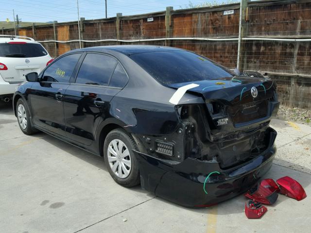 3VW1K7AJ1EM378361 - 2014 VOLKSWAGEN JETTA BASE Սև լուսանկար 3