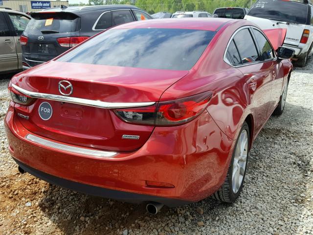 JM1GJ1V68E1117468 - 2014 MAZDA 6 TOURING RED photo 4