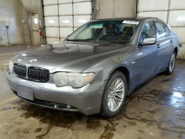 WBAGL63474DP71249 - 2004 BMW 745 I GRAY photo 2