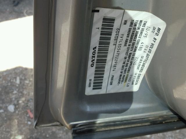 YV1LS5547T2291874 - 1996 VOLVO 850 BASE SILVER photo 10