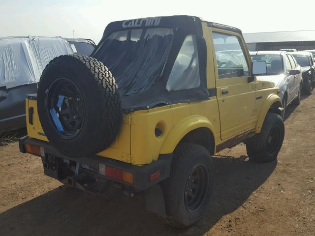 JS4JC51C2H4194968 - 1987 SUZUKI SAMURAI YELLOW photo 4