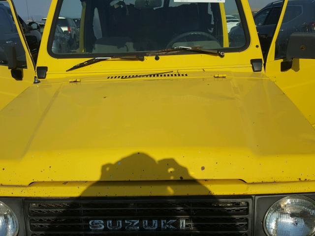 JS4JC51C2H4194968 - 1987 SUZUKI SAMURAI YELLOW photo 7