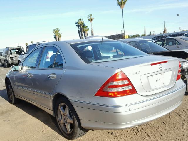 WDBRF61JX1F037084 - 2001 MERCEDES-BENZ C240 SILVER photo 3