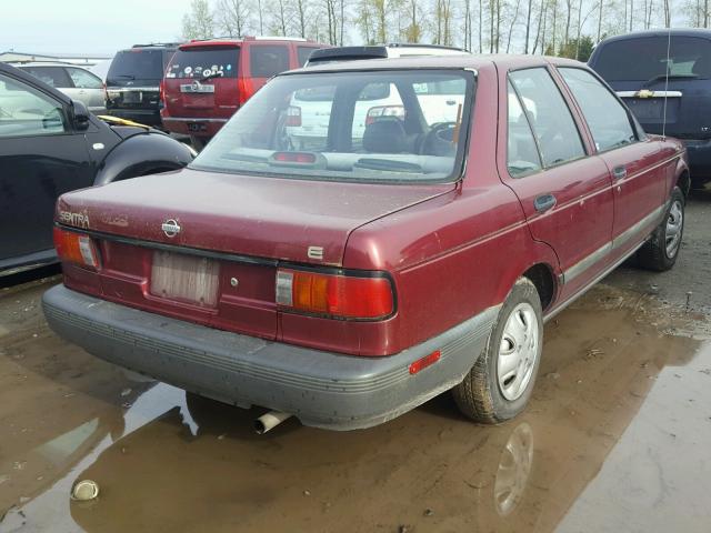 JN1EB31P4PU223581 - 1993 NISSAN SENTRA E MAROON photo 4