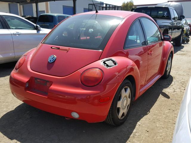 3VWCT21C01M404369 - 2001 VOLKSWAGEN NEW BEETLE 红色 照片 4