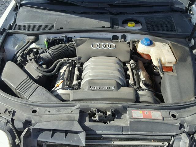 WAUVT64B84N078821 - 2004 AUDI A6 3.0 AVA WHITE photo 7