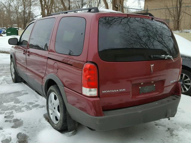 1GMDV03L55D297108 - 2005 PONTIAC MONTANA SV MAROON photo 3