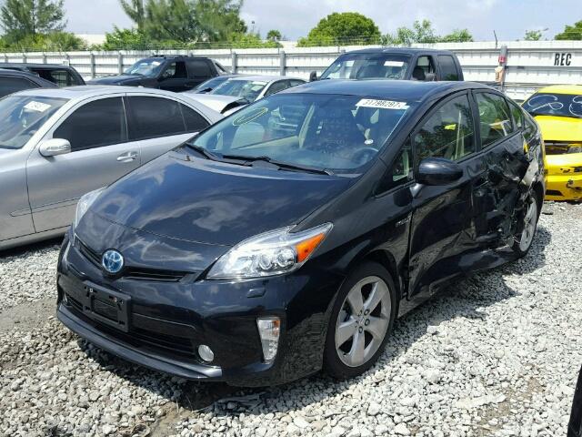 JTDKN3DU9D5610013 - 2013 TOYOTA PRIUS BLACK photo 2