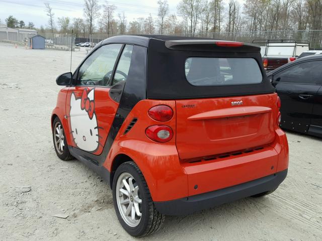 WMEEK31X18K144526 - 2008 SMART FORTWO PAS 红色 照片 3