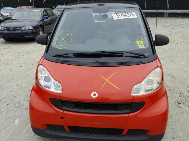 WMEEK31X18K144526 - 2008 SMART FORTWO PAS RED photo 7