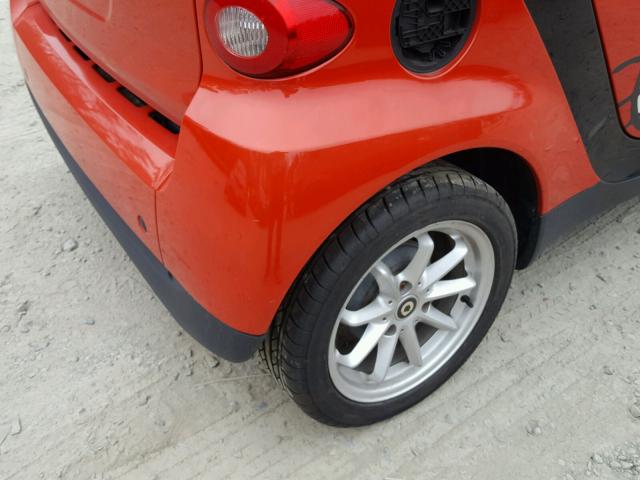 WMEEK31X18K144526 - 2008 SMART FORTWO PAS RED photo 9