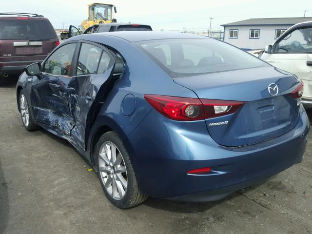 3MZBN1V72HM137596 - 2017 MAZDA 3 TOURING BLUE photo 3