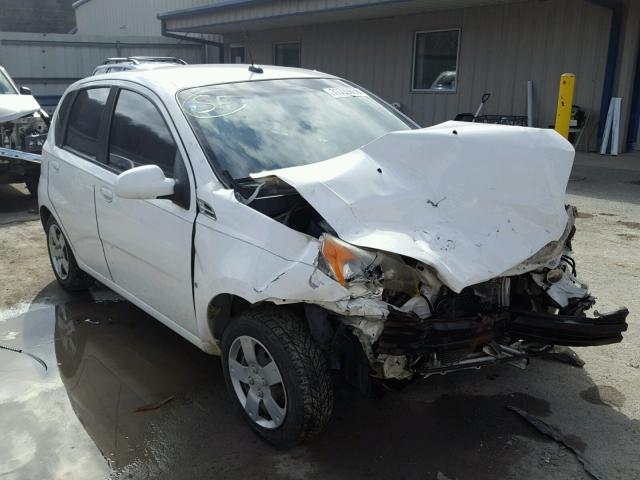 KL1TD66E99B657525 - 2009 CHEVROLET AVEO LS WHITE photo 1