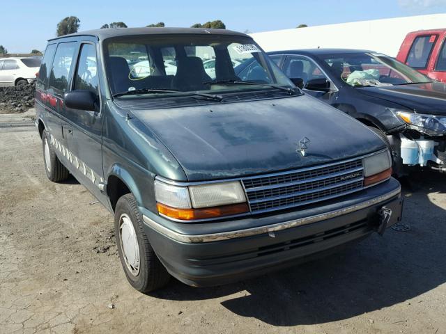2P4GH2531PR204954 - 1993 PLYMOUTH VOYAGER GREEN photo 1