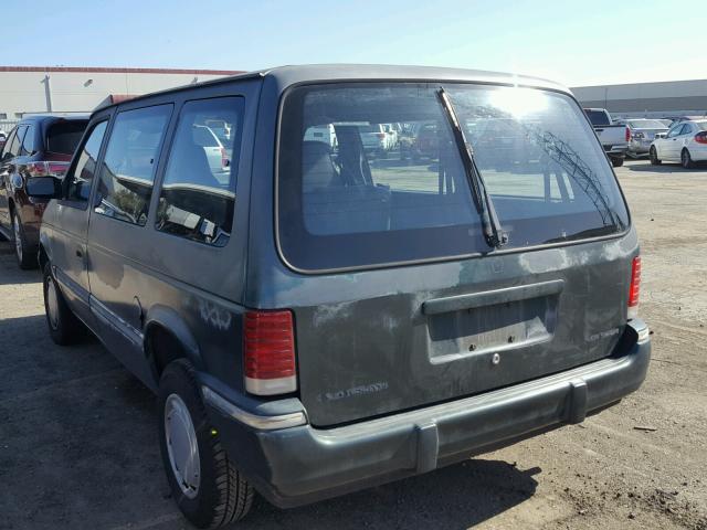 2P4GH2531PR204954 - 1993 PLYMOUTH VOYAGER GREEN photo 3