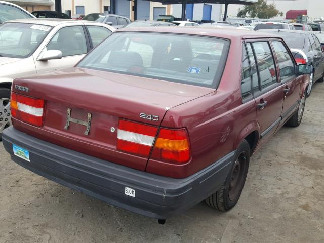 YV1JS8314S1208357 - 1995 VOLVO 940 RED photo 4