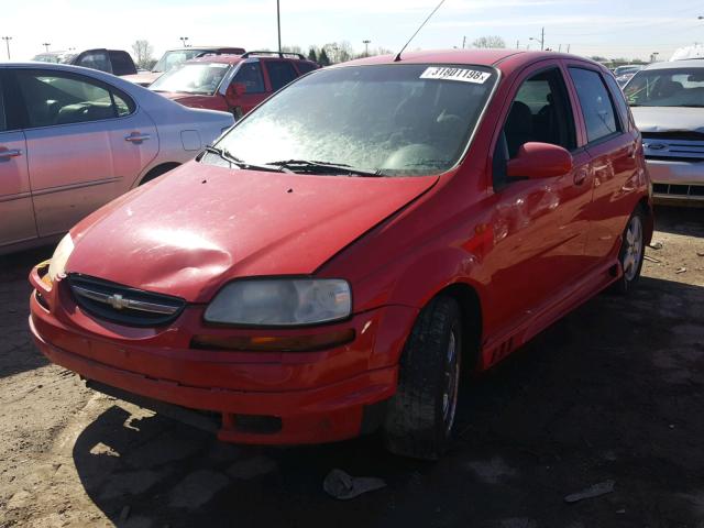 KL1TJ62604B210517 - 2004 CHEVROLET AVEO LS RED photo 2