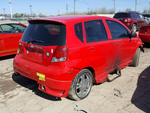 KL1TJ62604B210517 - 2004 CHEVROLET AVEO LS RED photo 4