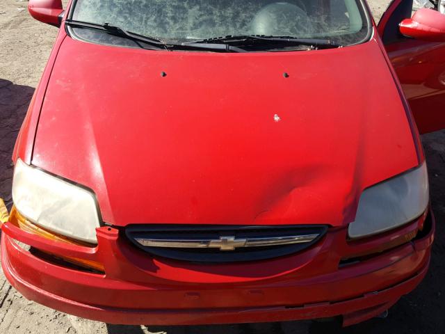 KL1TJ62604B210517 - 2004 CHEVROLET AVEO LS RED photo 7