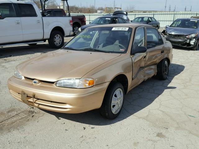 1Y1SK5288YZ403696 - 2000 CHEVROLET GEO PRIZM GOLD photo 2