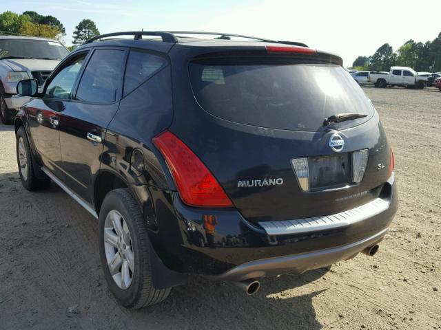 JN8AZ08T37W508211 - 2007 NISSAN MURANO SL BLACK photo 3