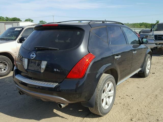 JN8AZ08T37W508211 - 2007 NISSAN MURANO SL BLACK photo 4