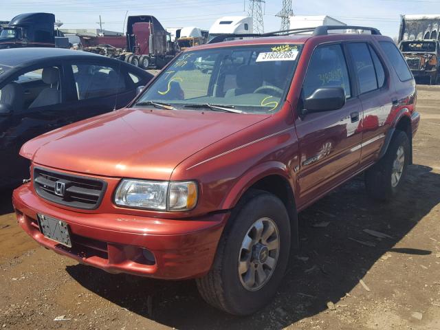 4S6DM58W214401364 - 2001 HONDA PASSPORT E ORANGE photo 2