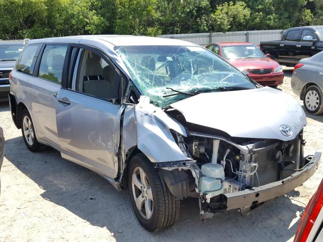 5TDZK3DC0CS179729 - 2012 TOYOTA SIENNA BAS SILVER photo 1